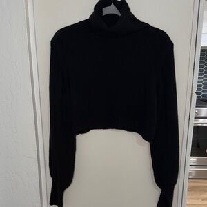 Princess Polly Black Turtleneck Cropped Sweater | 4